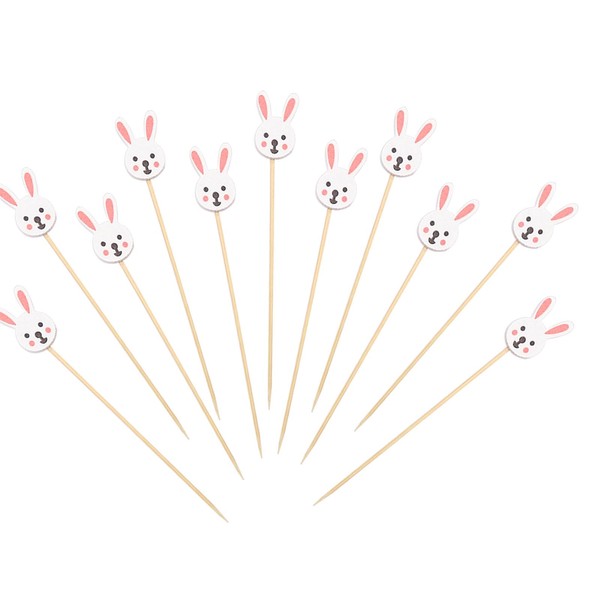 Catelves Pack of 100 Rabbit Cocktail Skewers, Easter Skewers, Finger