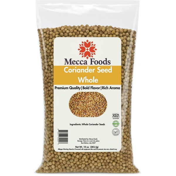 Coriander Seeds Whole 10 oz – Premium Grade, Aromatic &