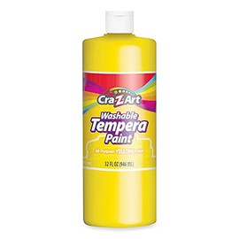 Cra-Z-Art Washable Tempera Paint, Yellow, 32 Oz Bottle