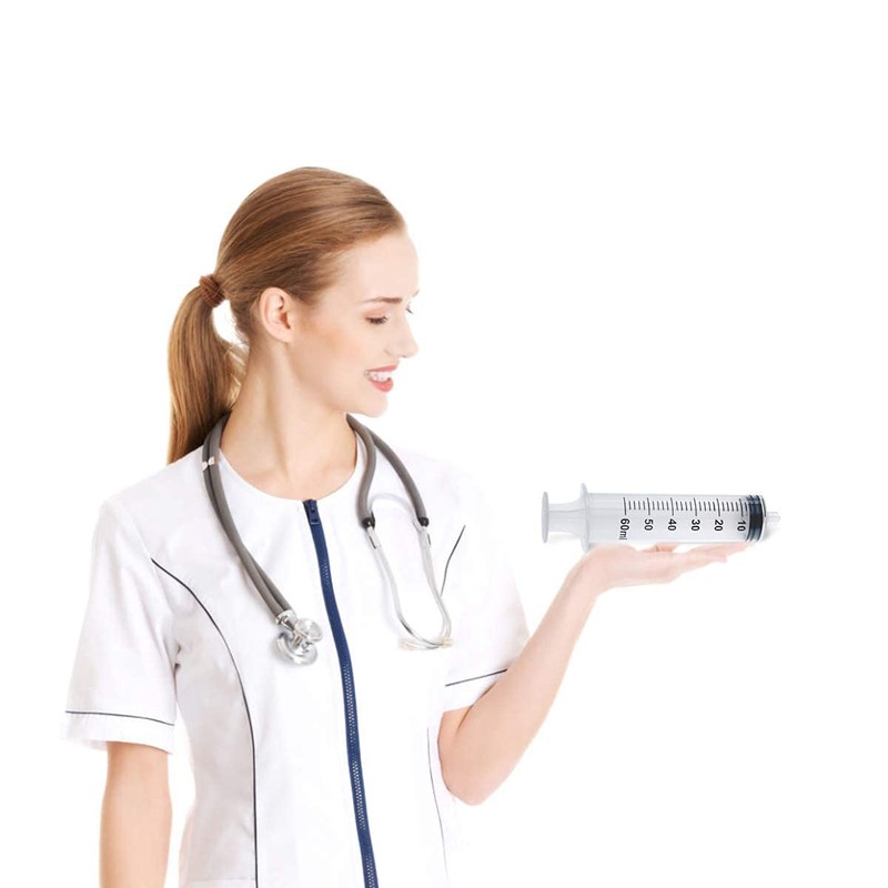 60ml Oral Syringes 5 Pack Luer Lock Tip Syringes Without