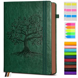 Vintage Leather Journal with 300 Numbered Pages,A4 Lined Journal for Men Women,Daily Journals for Writing,College Ruled Notebook for Work,School,Note taking,Travel Diary,Large (8.5" X 11.3")