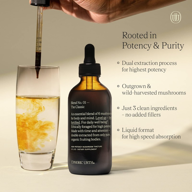 Uphoric Urth Turkey Tail Mushroom Extract - Double Extracted Fruitbody