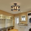 AGV LIGHTING Semi Flush Mount Ceiling Light Fixture There-Light Close