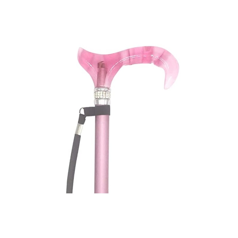 Classy Walking Canes CWC4170PKD Diamonds & Pearl Cane - Pink