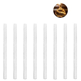 TAODAN 8PCS 0.5x9.85inch Lightweight Long Life Fiberglass Replacement Wicks Suitable for Flashlight Wine Bottle Lanterns Oil Lamp