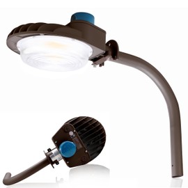 RuggedGrade 60W - Vontair Series - LED Barn Style Light - Arm Mount/Photocell - 9,000 Lumens - Color Selectable 3000K/4000K/5000K - Brown Housing - Outdoor Light - DLC 5.1 Premium