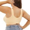 Cotton Whisper Front Closure Push-Up Sports Bra for Mature Women