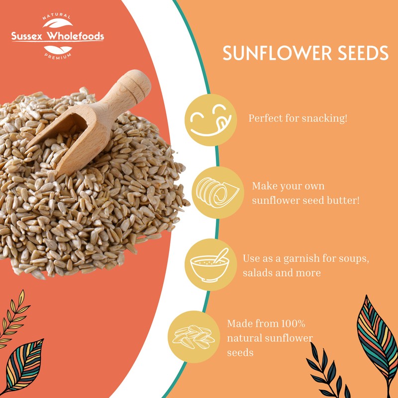 Sussex Wholefoods: Sunflower Seeds 500g - Nutty, Nutritious, Perfect for