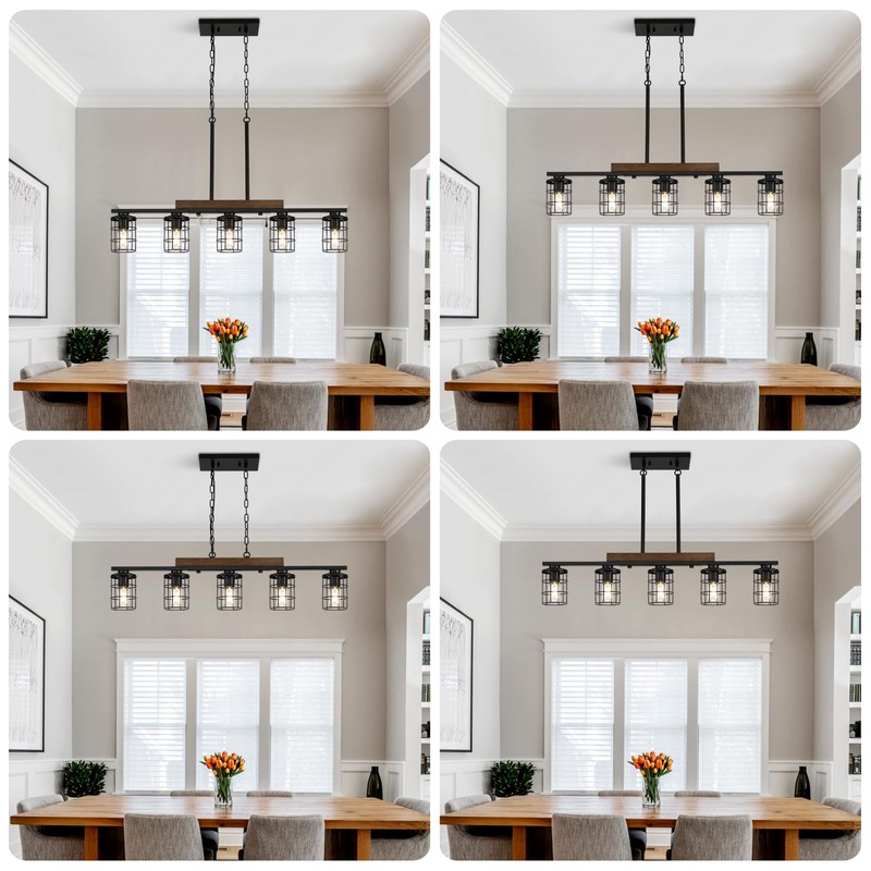 LmnLvn Dining Room Light Fixture/Chandelier Over Table, 36.2-Inch Hanging for