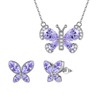 Aurora Tears Purple Butterfly Jewellery Sets Women 925 Sterling Silver
