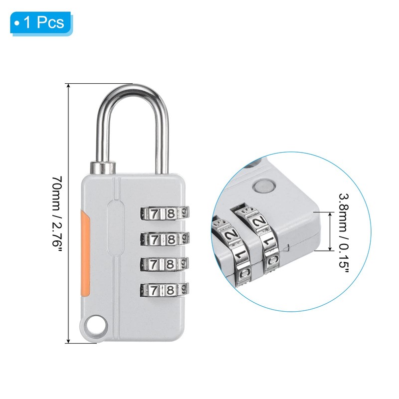 PATIKIL Security Steel Cable with 4 Digit Combination Lock, 6.5Ft