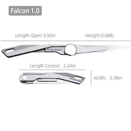 TITANER Titanium EDC Folding Pocket Knife Scalpel Knife Micro Utility Knife with Replaceable Blade (Falcon 1.0)