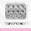 PLASTICPRO Aluminum Foil Muffin Pans Reusable and Disposable, Holds 12