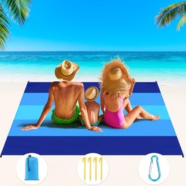 Yostyle Manta de Playa 200 * 210 CM, Manta para Picnic Impermeable con Bolsa Portátil, Tapete de Playa a Prueba de Arena y Humedad, para Camping, Parque, Yoga, Senderismo, Viajes y Exteriores