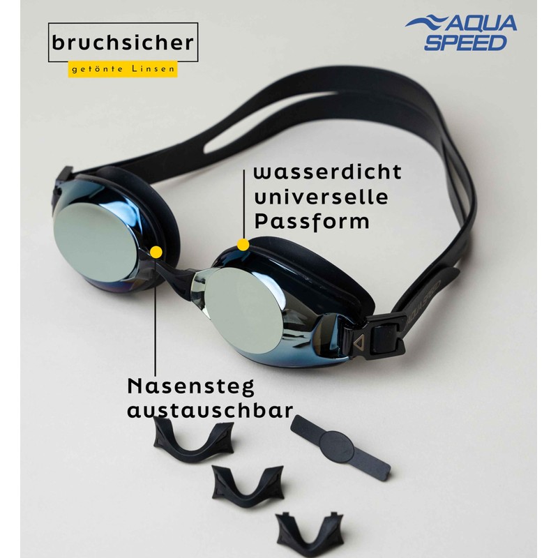 Aqua Speed Lumina Swimming Goggles with Optical Lenses, Dioptre Area,