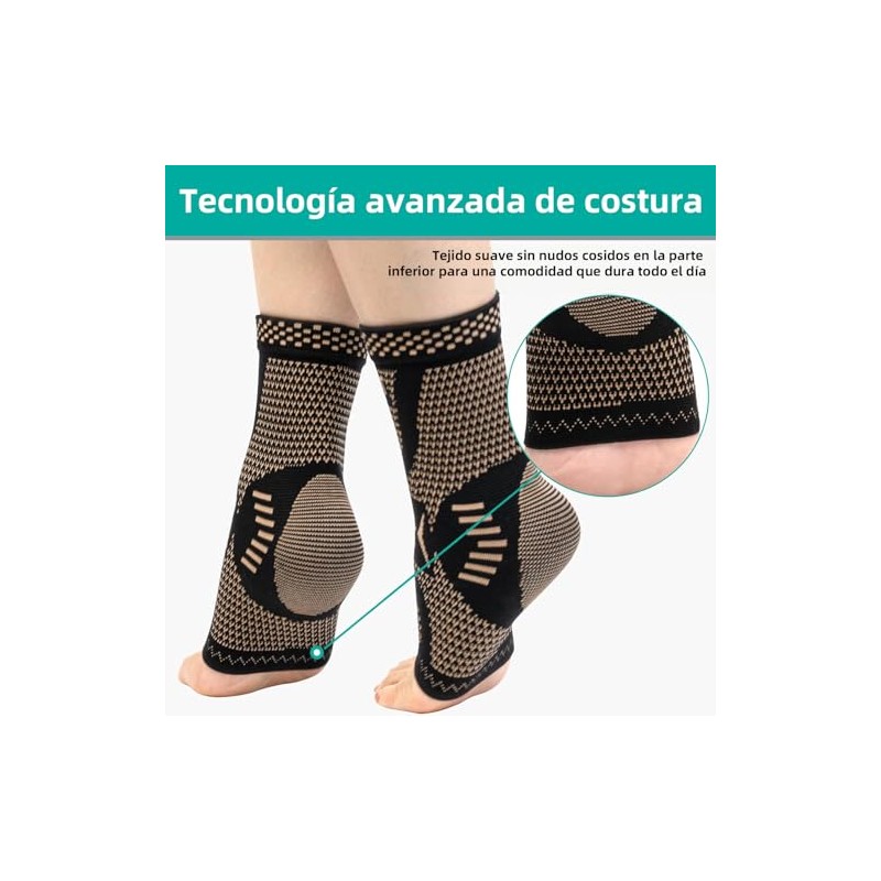 Tobilleras para Esguince 2 Pzs Compresión Ajustable (2 pcs, Medium)
