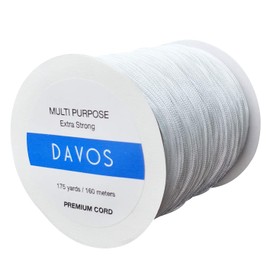 White Nylon Braided Cord Extra Strong Multi-Purpose Thread 1.5mm x 175 Yards 160m Lift Shade Cord Window Blinds String DIY Wind Chime Repairs