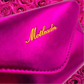 Motleader Evening Bag Envelope Clutch Purses for Women Metallic Leather Small Crossbody Bags Sparkle Purse for Prom Wedding, Rose Pink, Medium, Rose Pink(logo)
