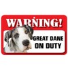 Great Dane Dog Pet Sign - Laminated Card