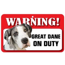 Great Dane Dog Pet Sign - Laminated Card