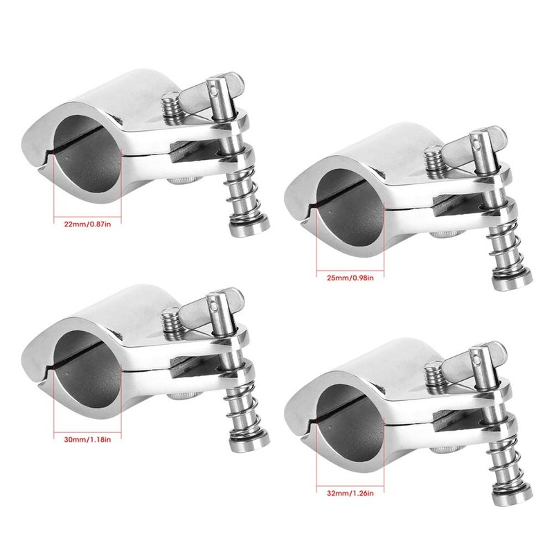 Akozon Bimini Top Hinge Rail Bracket 2 Pieces Steel Boat