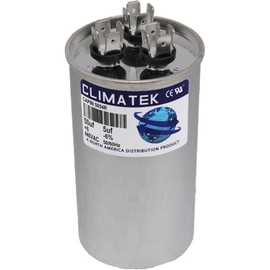 ClimaTek Round Dual Run Capacitor Fits Genteq 97F9970-50 + 5 uf MFD 370 Volt VAC