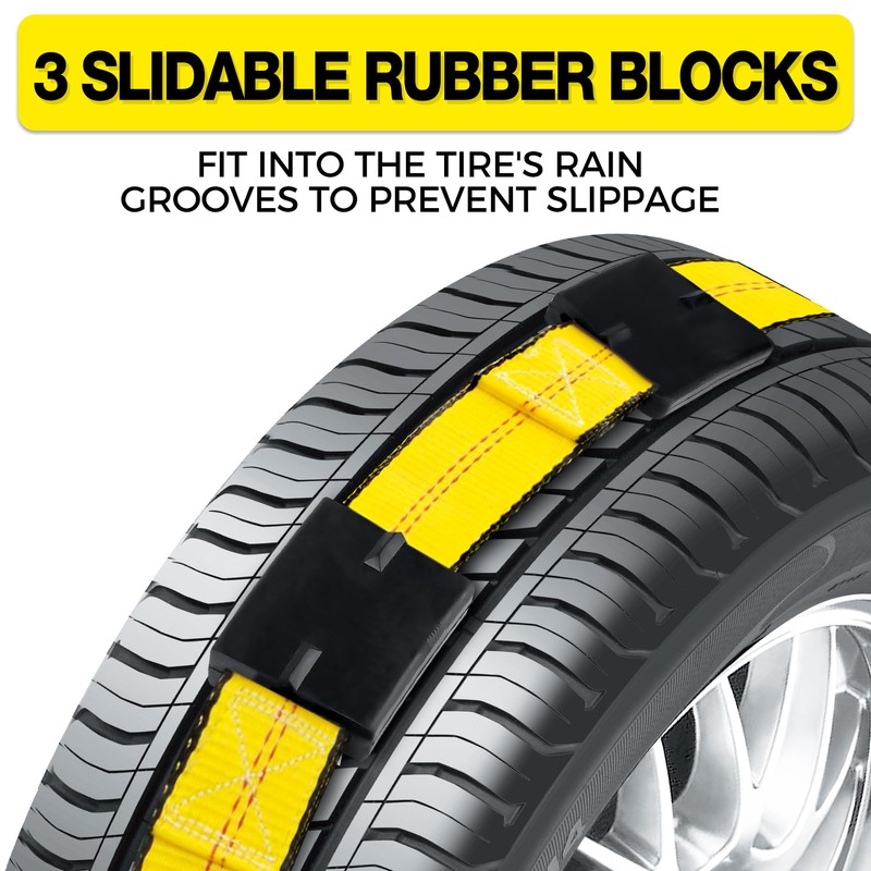 Autofonder Car Tie Down Straps for Trailers-10,000lbs Break Strength-2inx10ft Heavy