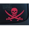 Jolly Roger Pirate Flag Car Sticker Skull and Bones Vinyl