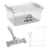 Yomjarl Cheese Container for Refrigerator with Cheese Slicer Kit,Cream Cheeses