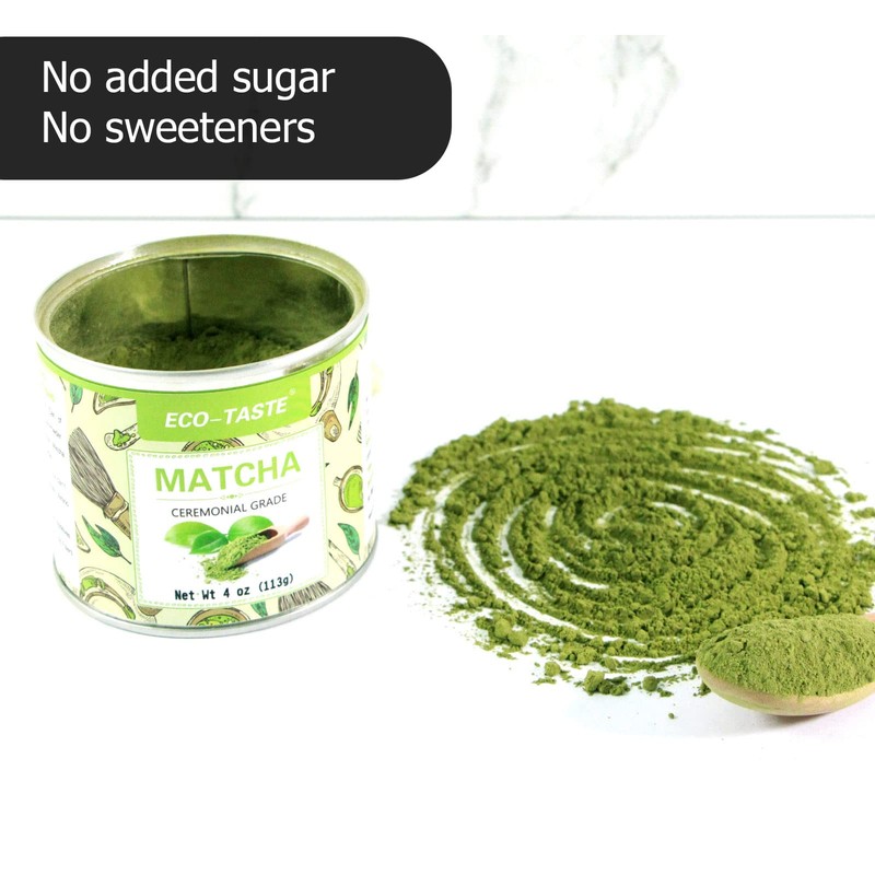 Matcha Green Tea Powder-4oz(113g) Tin, 100% Natural & Pure, Ceremonial