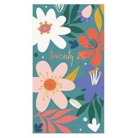 2025 Slim Week To View Floral Hardback Fashion Diary - Abstract Floral