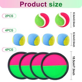 Herbst Velcro Ball Game for Children, Velcro Throwing Game Children Outdoor, Beach Games, Ball Games for Outdoors, Throwing and Catching Game, Velcro Ball for Indoor and Outdoor Use