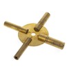 Universal Tool Antique Grandfather Brass Clock Key 4 Prongs -