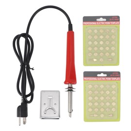 58 Pieces Soldering Iron Kit Brass Alphabet Number Wood Burning Tip Set for Embossing and Carving Crafts US Plug 110‑120V