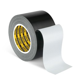 MILEQEE Duct Tape Heavy Duty Single Sided, Strong Adhesive High Strength, Waterproof Mesh Tape for Indoor and Outdoor Repairing Sealing Bonding, Easy Use Hand Tearable, 1.57 Inch x 33 Feet, Black