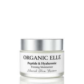 Organic Elle Moisturizer – Advanced Peptide & Hyaluronic Firming Face Cream with Botanical Extracts, Avocado & Jojoba Oil – Hydrating, Anti-Aging, Fragrance-Free for All Skin Types