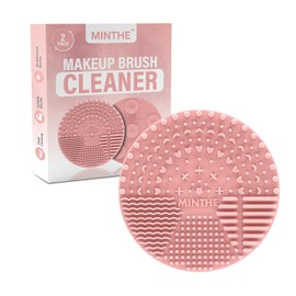 MINTHE™ Makeup Brush Cleaner Mat | 2 Pack | Silicone Makeup Brush Cleaning Mat, Make Up Brush Cleaner Pad, Makeup Brush Mat Cleaner, Makeup Cleaner, Make Up Brushes Cleaning