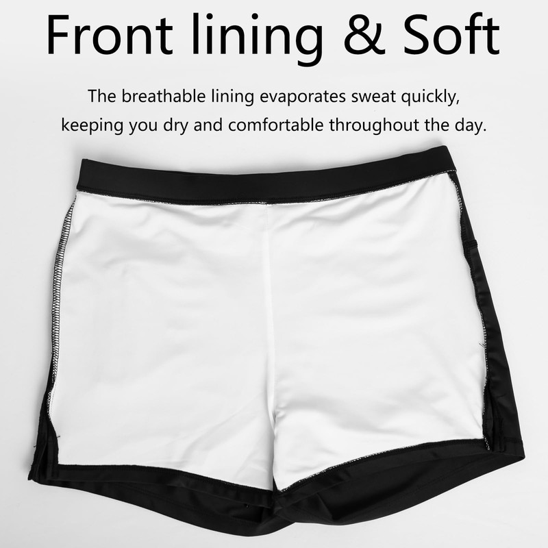 Men's Swim Shorts with Zippered Pockets,Men's Swim Trunks with high