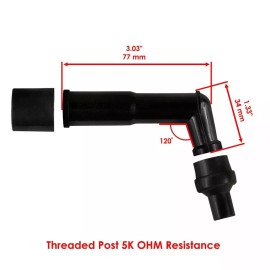 Caltric Spark Plug Boot Cap For Kawasaki Vulcan 750 VN750 86-06 / Vulcan 88 VN1500 87-95