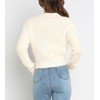 Okiwam Women's Long Sleeve Cropped Sweaters Casual Knit Pullover Tie