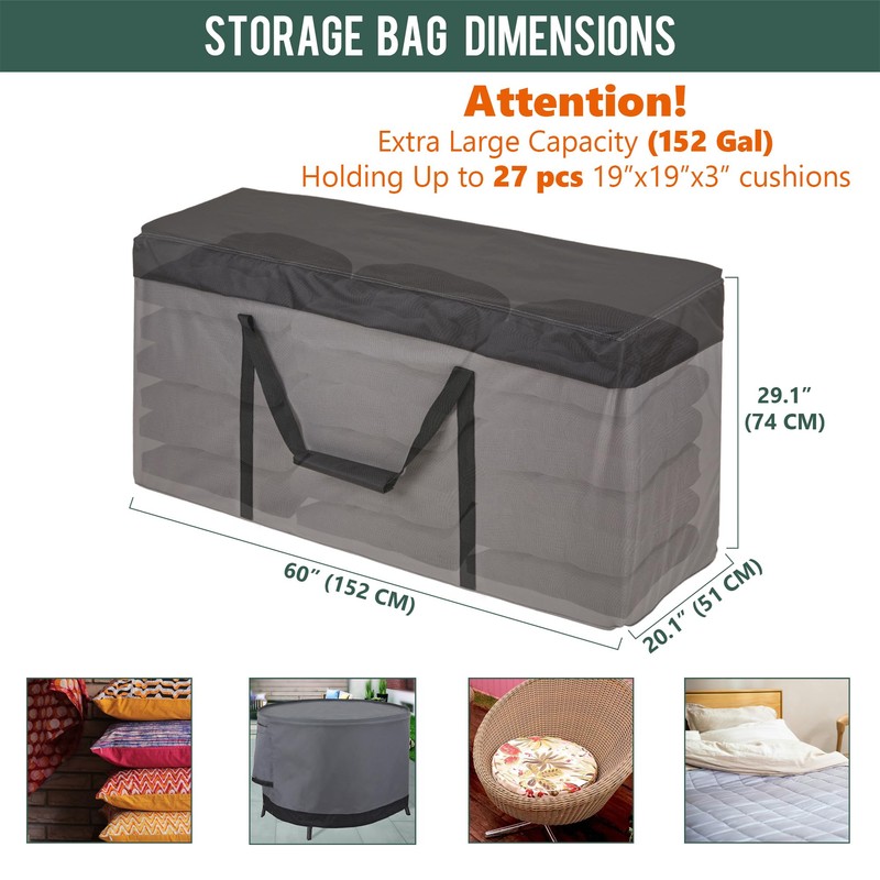 Rachmi 2 Pack Cushion Storage Bag (152 Gal x2) 60