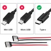 RUNCCI-YUN 20 pieces USB C female 5V 3A 2-pin, 2-wire