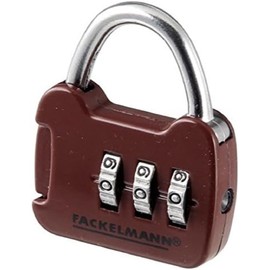FACKELMANN Gepäckschloß, Metall, rot/Silber