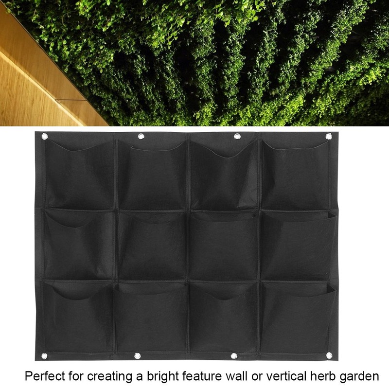 壁掛け式 植栽バッグ フェルトプランター 植え袋 壁掛けプランターバッグ植物成長バッグ 屋内屋外 省スペース 通気性 植物栽培 園芸用