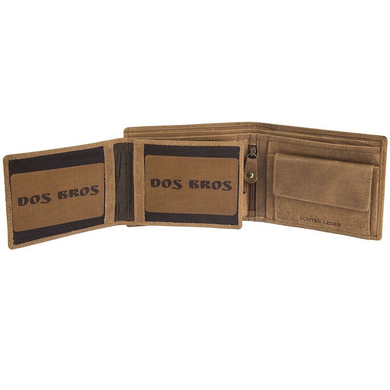 Dos Bros Hunter DB-002 Leather Wallet with Gift Box, light