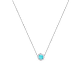 Elli Women's Vintage Boho Howlite Pendant Necklace in 925 Sterling Silver, Sterling Silver, Howlite