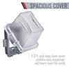 TayMac MM720C Bell 1-Gang Non-Metallic Weatherproof In-Use Deep Cover, Clear