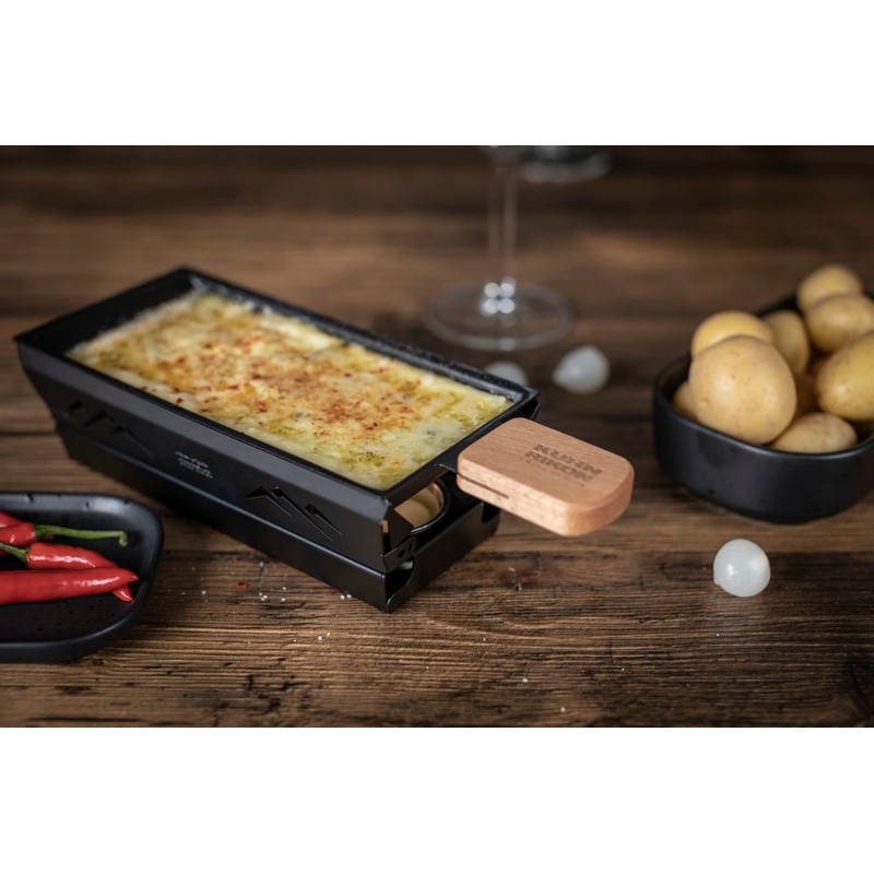 KUHN RIKON Raclette Set Mini Mountains Black Raclette Pan Non-Stick