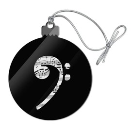 GRAPHICS & MORE Sheet Music Bass Clef Music Acrylic Christmas Tree Holiday Ornament