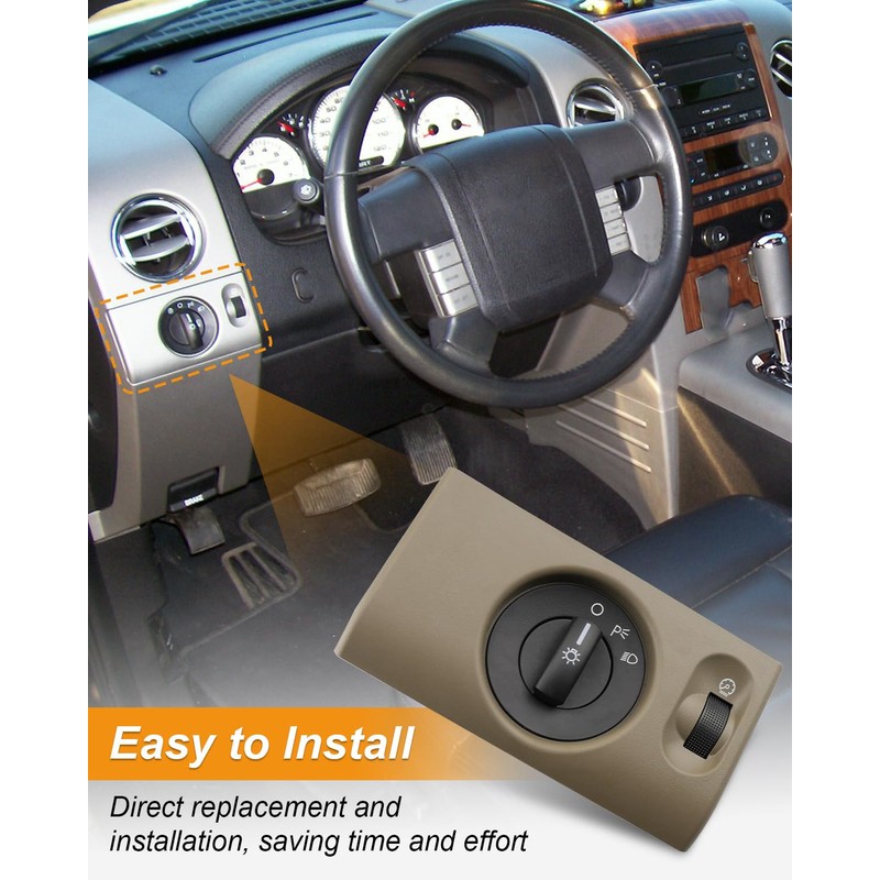 JUWEVAZU Headlight Switch Fit for Ford F150 F-150 2004 2005